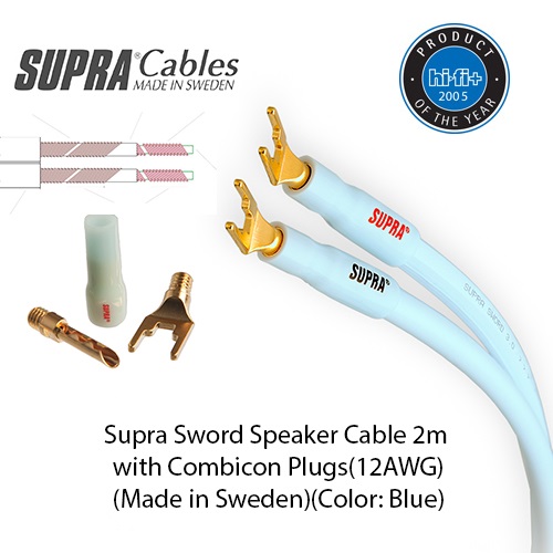 スピーカー・ウーファー SUPRA made in Sweden speaker cables Supra S.word Speaker Cable 2m with Combicon Plugs(12AWG)(Made in