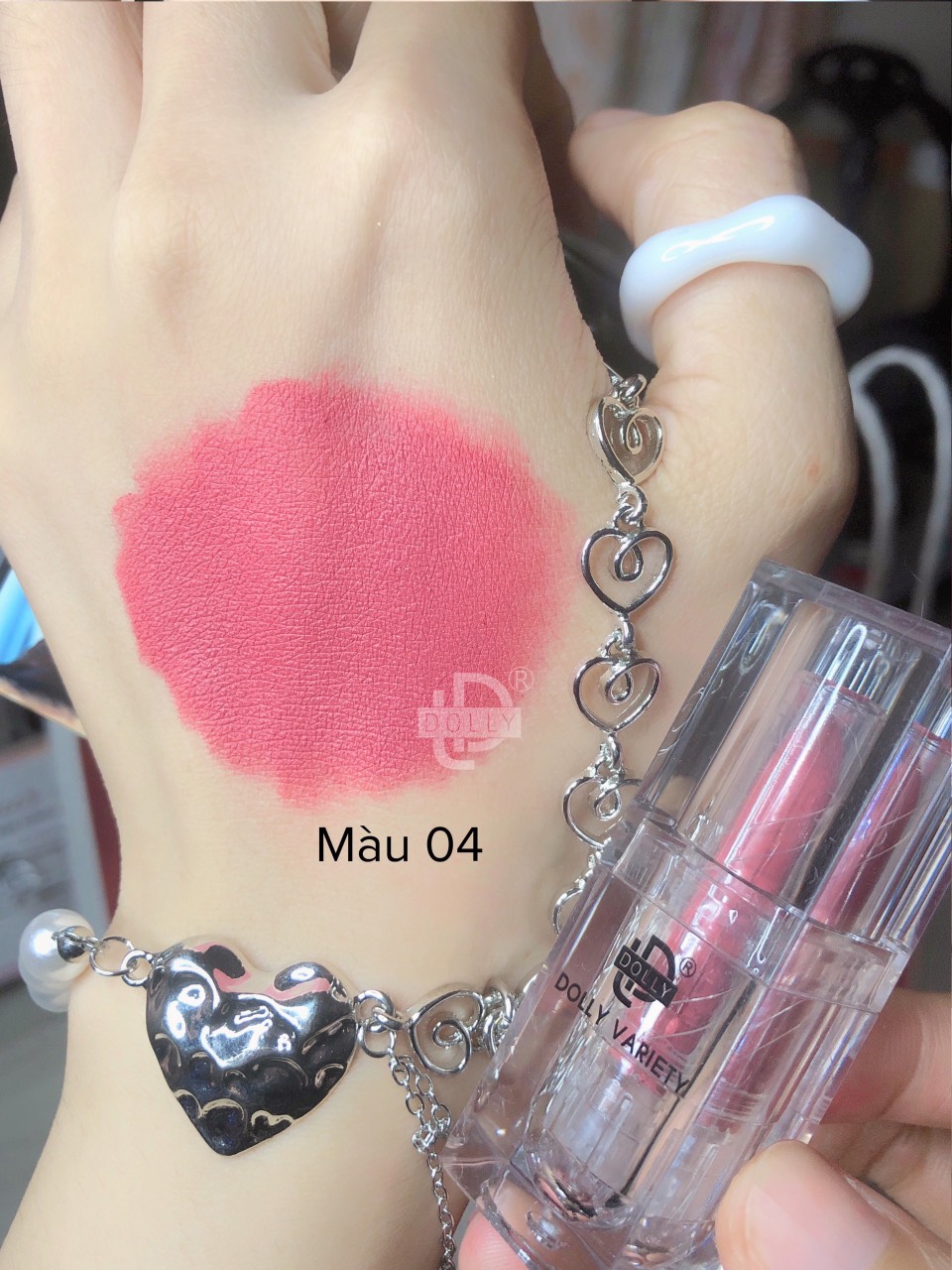 Son thỏi lì siêu mịn môi DOLLY VARIETY [Màu Hồng phấn nude]