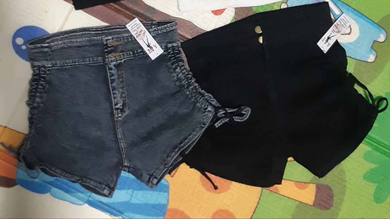 Áo thun croptop rút dây nữ tay ngắn, quần jean rút dây, áo thun kiểu nữ