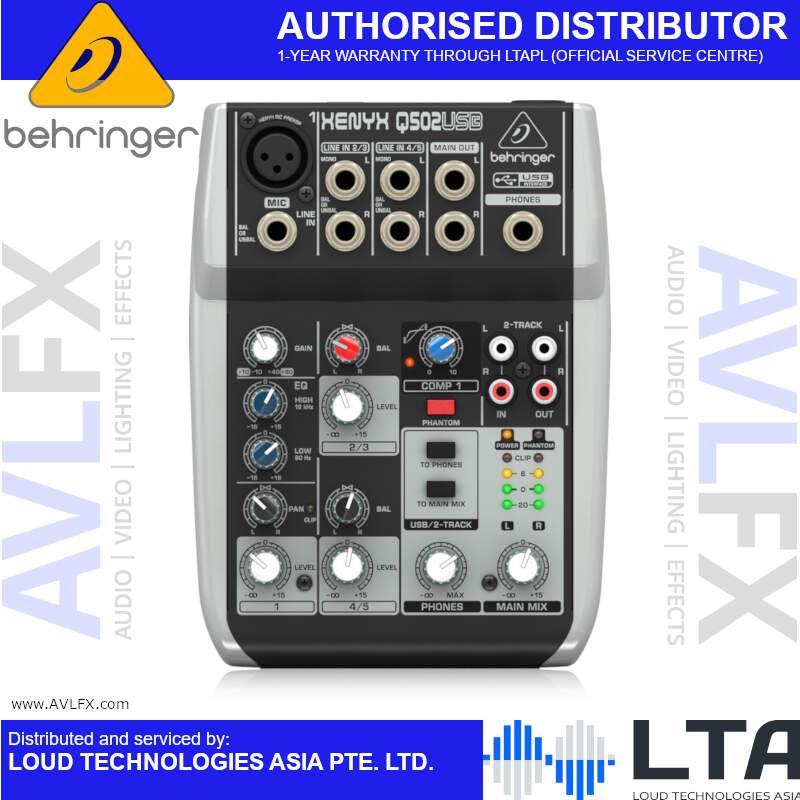 does behringer xenyx q502usb whats in the box