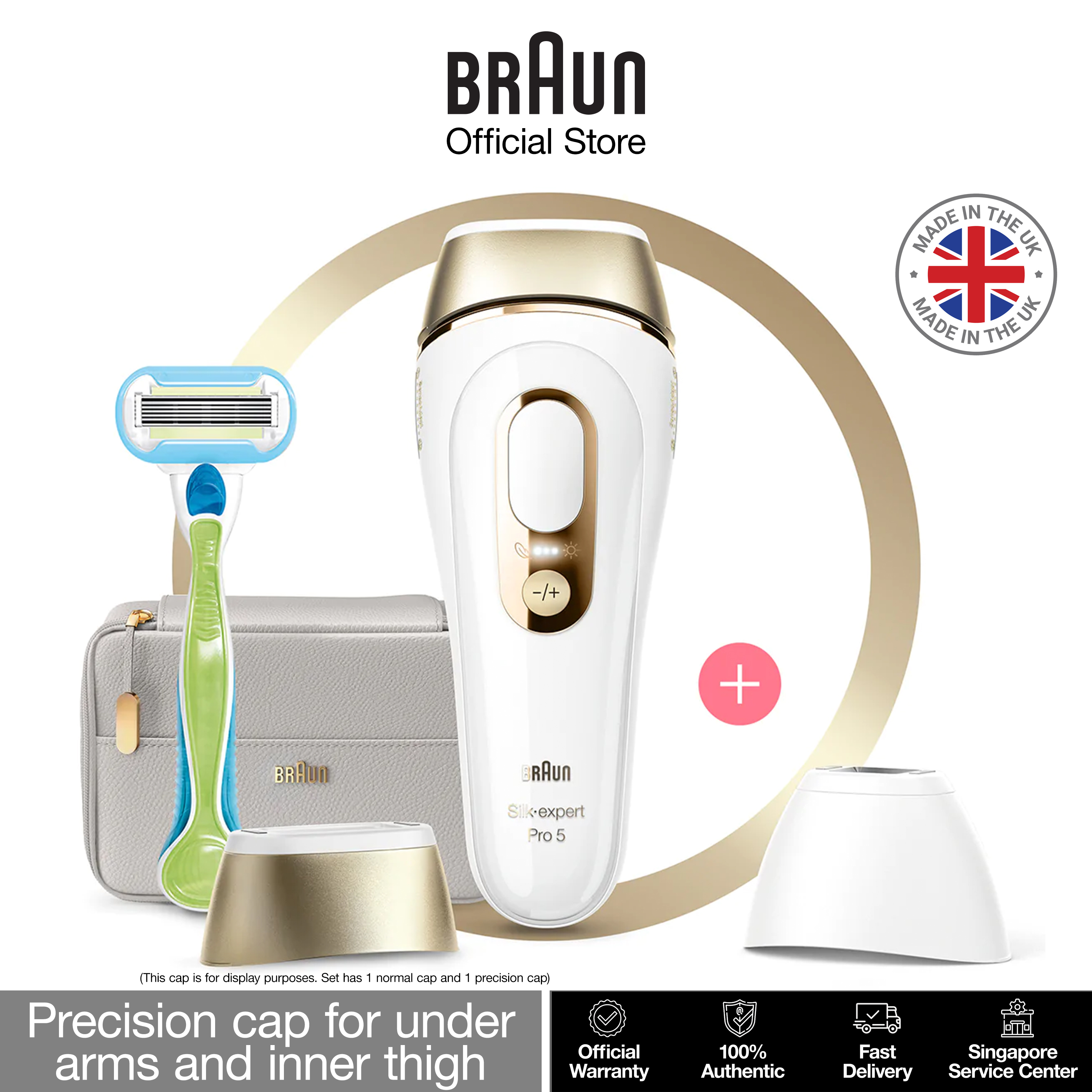 Braun IPL Silk expert Pro 5 PL 5154 IPL Permanent Hair Removal for Women  with Pouch and Precision Cap Intense Pulsed Light | Lazada Singapore