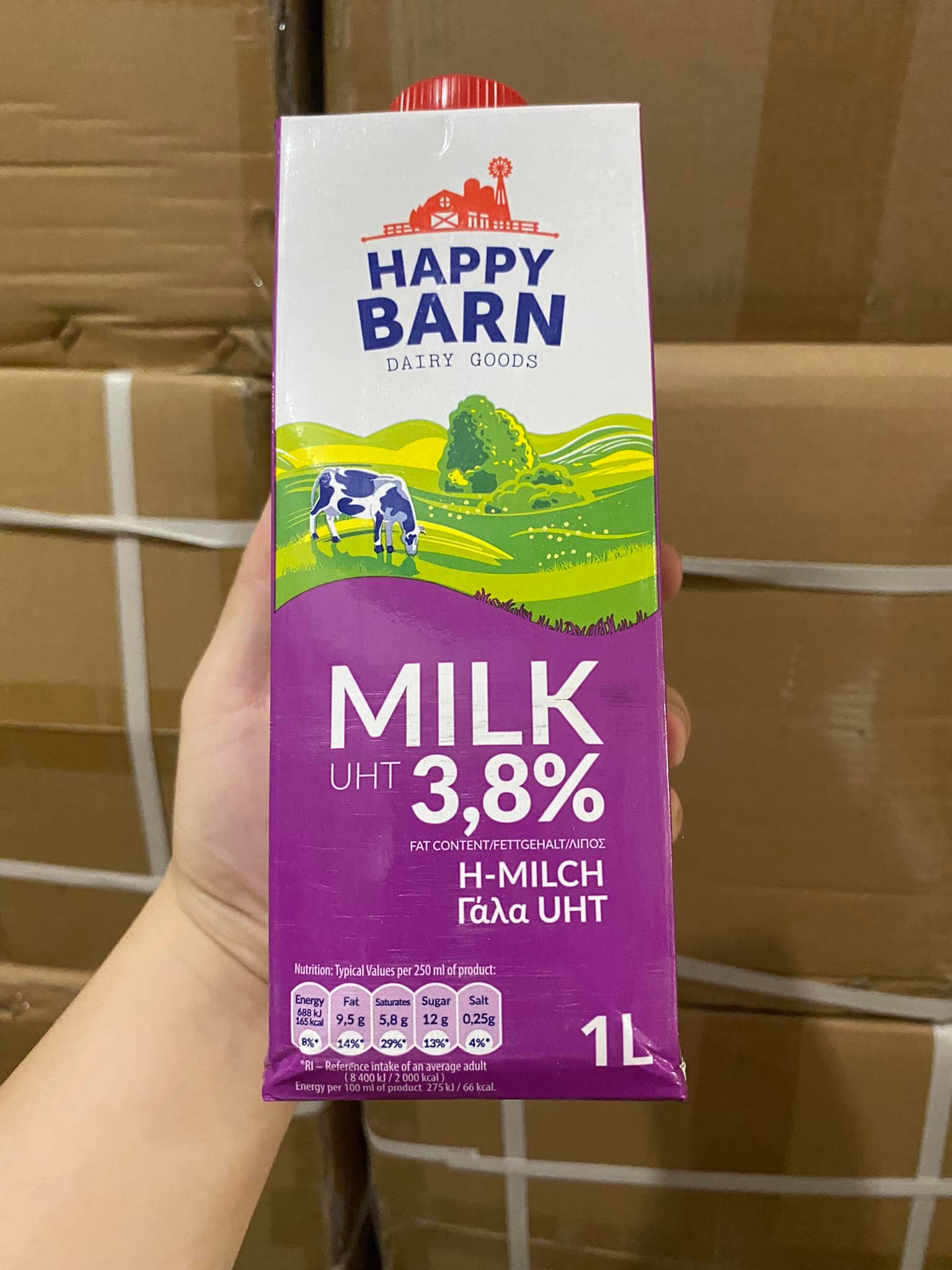 Sữa tươi nguyên kem happy barn 1l 3.8%