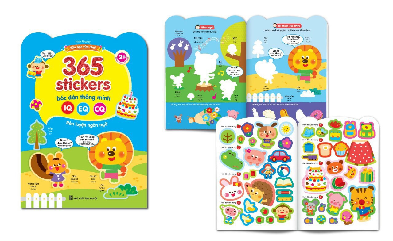 Sách - 365 Stickers bóc dán thông minh (COMBO Bộ 6 cuốn) - VH