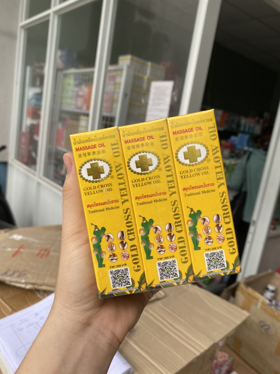 Dầu thảo dược THẬP TỰ VÀNG Thái Lan