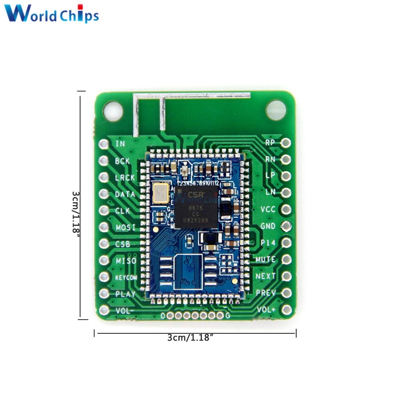 Csr8675 Bluetooth v5.0 điện năng thấp mô đun âm thanh bluetoothe bảng mạch thu APTX-HD lossless nén I2S sợi SPDIF thu khuếch đại