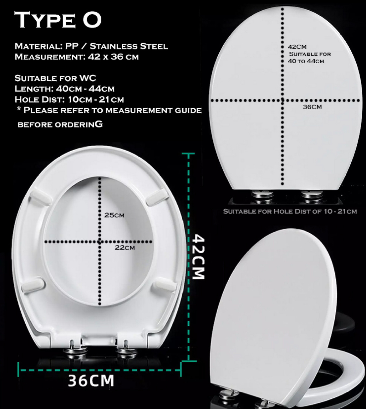 Easy Installation Toilet Seat Cover   Quick Release   Silent Slow Close 