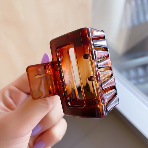 [HCM]Kẹp tóc càng cua sắc màu hình chữ nhật cực đẹp bền phong cách Hàn Quốc cho nữ - Selenshop