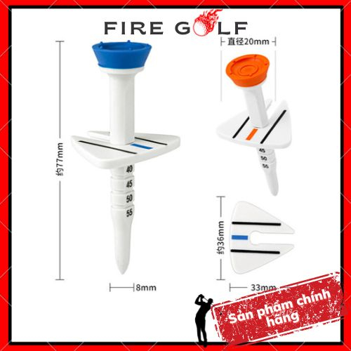 Tee Golf Control PGM QT022 CHÍNH HÃNG 77mm có 5 nấc điều chỉnh được độ cao phù hợp