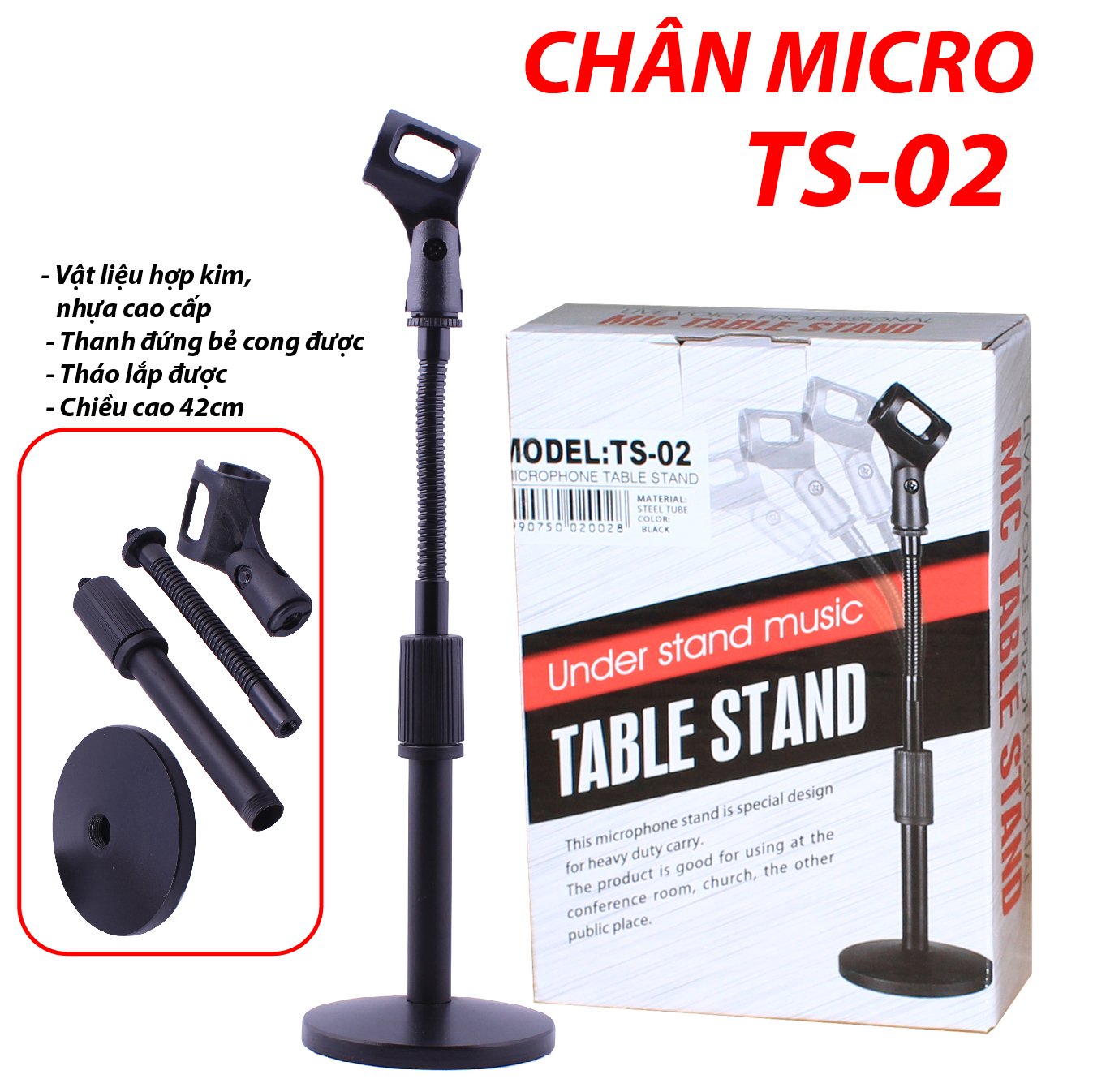 Chân đế micro để bàn ts-02