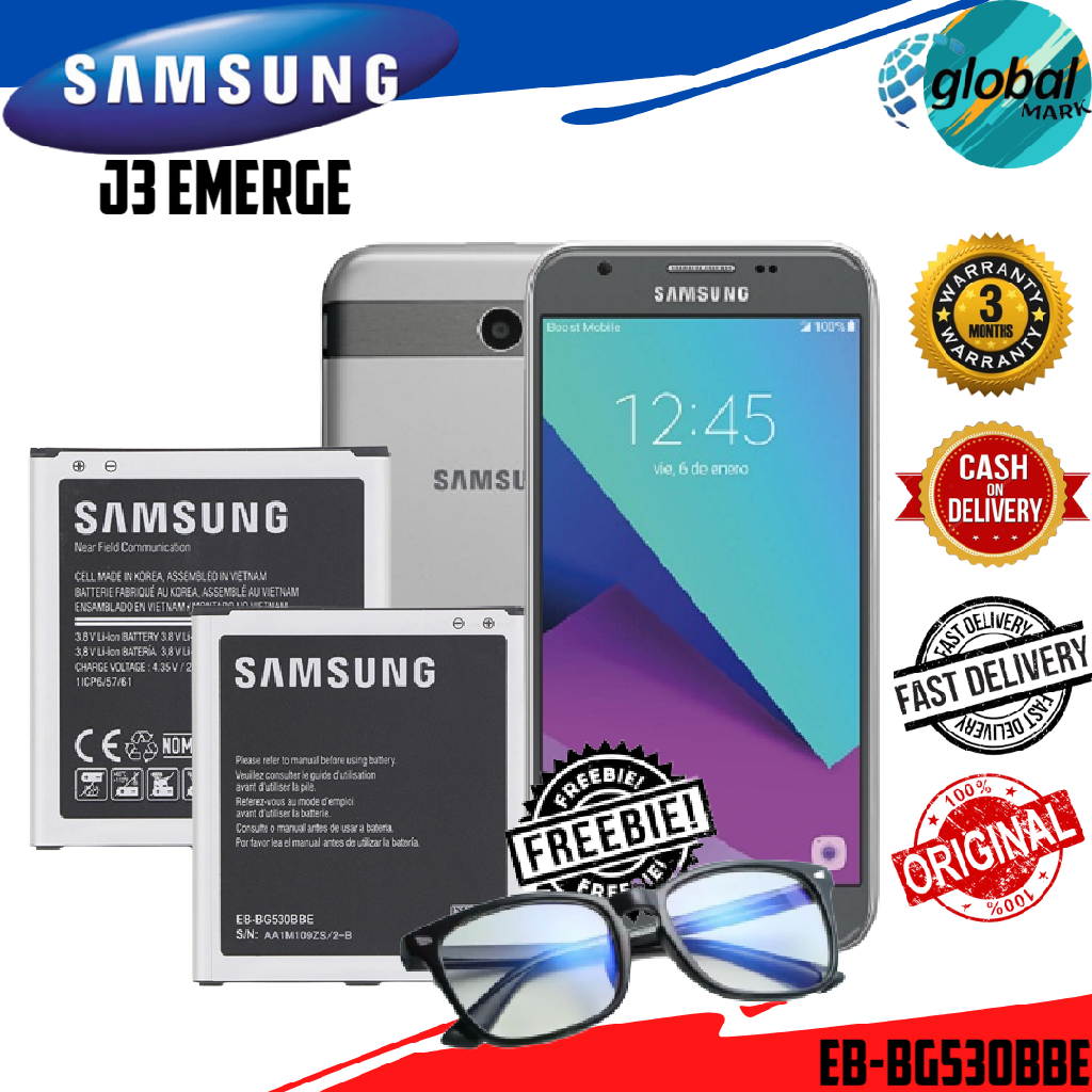 Samsung Galaxy J3 Emerge Battery Original Model Eb Bg530bbe Capacity 2600mah With Free Anti 2396