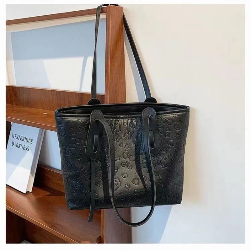 ELACCENT Women's shoulder bag fashion large capacity tote bag pu leather