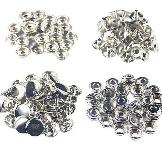 Nút bấm 4 thành phần Nút bấm SẮT Size 15mm Dùng làm đồ thủ công