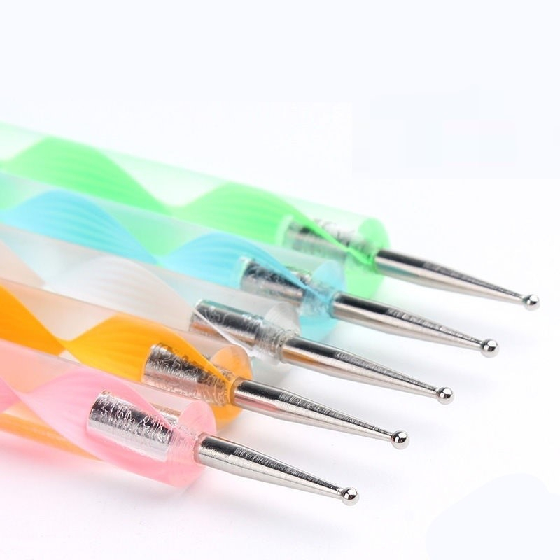 Bút chấm bi vẽ nail 2 đầu - Set 5 cọ chấm bi đủ size