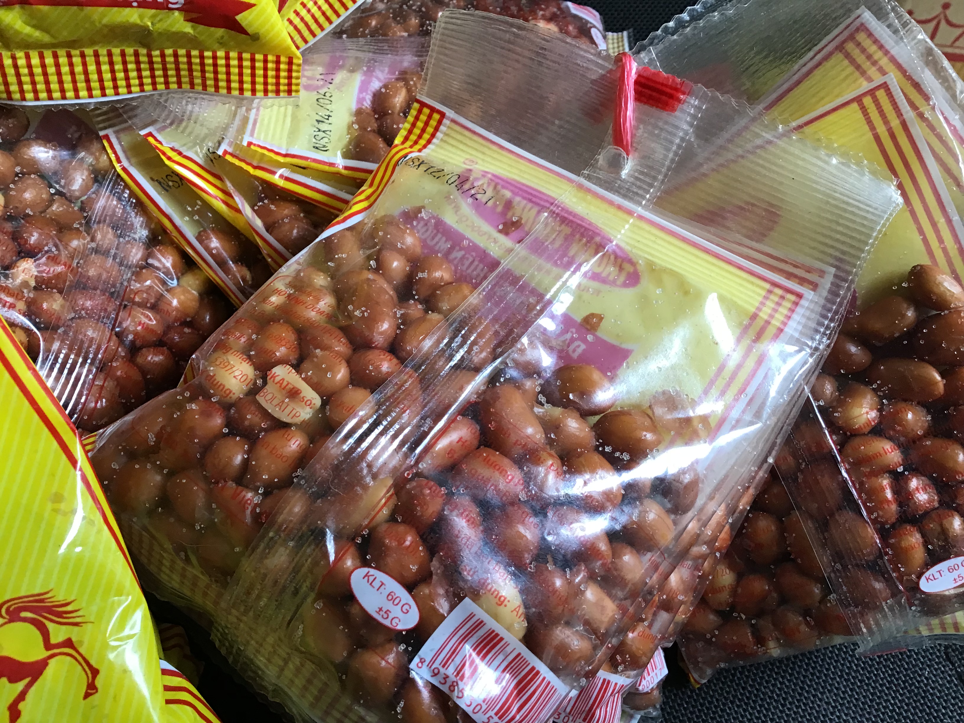 (THƠM NGON) COMBO 10 GÓI/5 GÓI ĐẬU PHỘNG MUỐI  (60gram/gói)