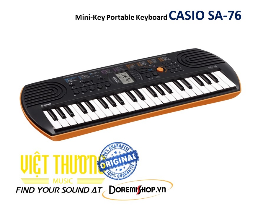 Đàn organ mini trẻ em chính hãng CASIO Mini-Key Portable Keybiard SA-76 thumbnail