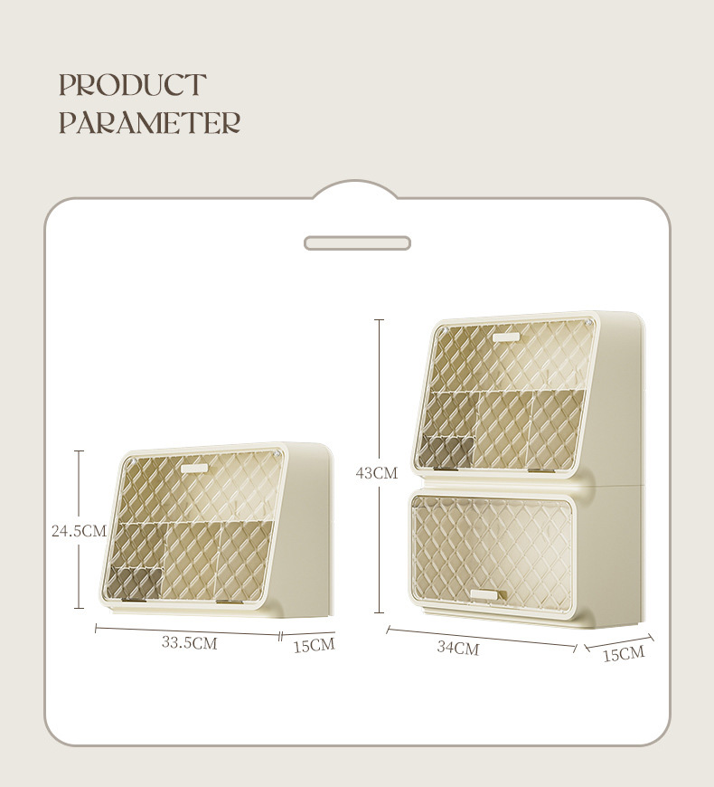 XINLANYASHE Wall mounted, multifunctional storage box. wall mounted storage cabinet Desktop storage box, storage box, storage shelf, multi-layer cup holder Multi-purpose storage box The box can be opened on many sides, a storage box, a storage box.