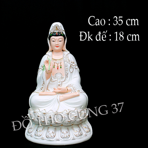 Tượng quan âm men sứ cao cấp