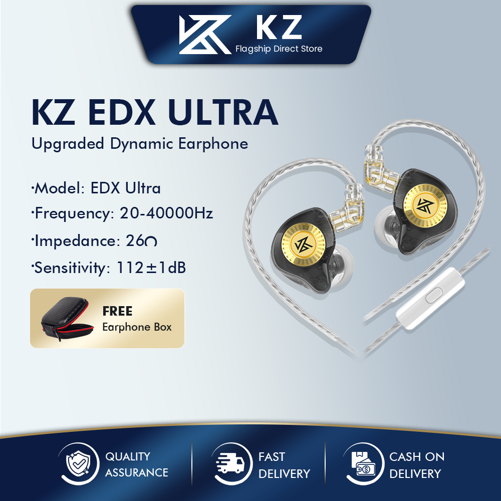 KZ EDX Ultra IEM Earphones HiFi 10mm Dynamic in Ear Monitors