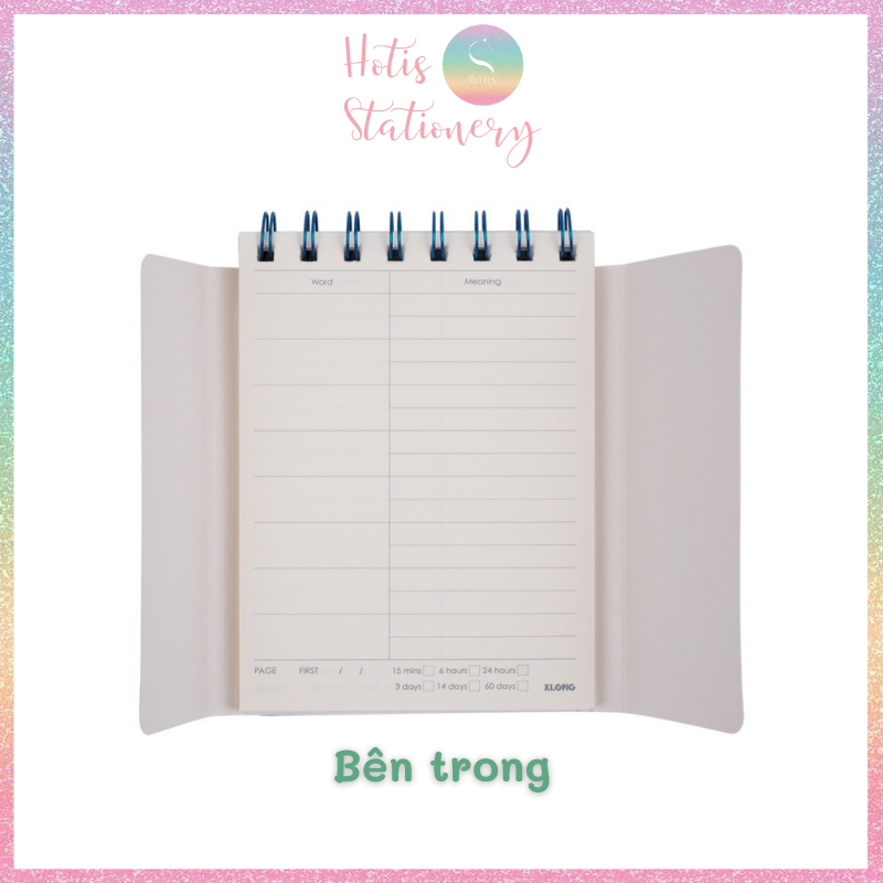 HOTIS Sổ học từ vựng Word Study KLong A6 - 120 trang