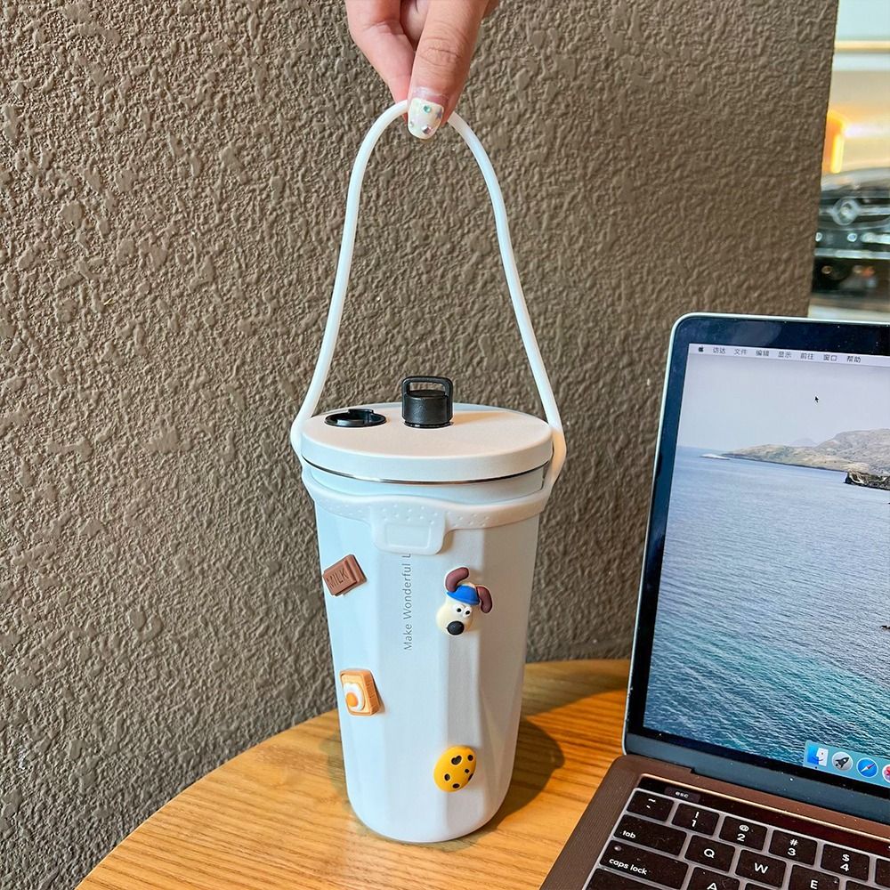 YEJIU5245 2Pcs Silicone Water Bottle Handle Keep Drinks Cold Leakproof Coffee Mug Accessory Durable Universal Insulated Tumblers for Tyeso 600ml/40oz Home Office Car