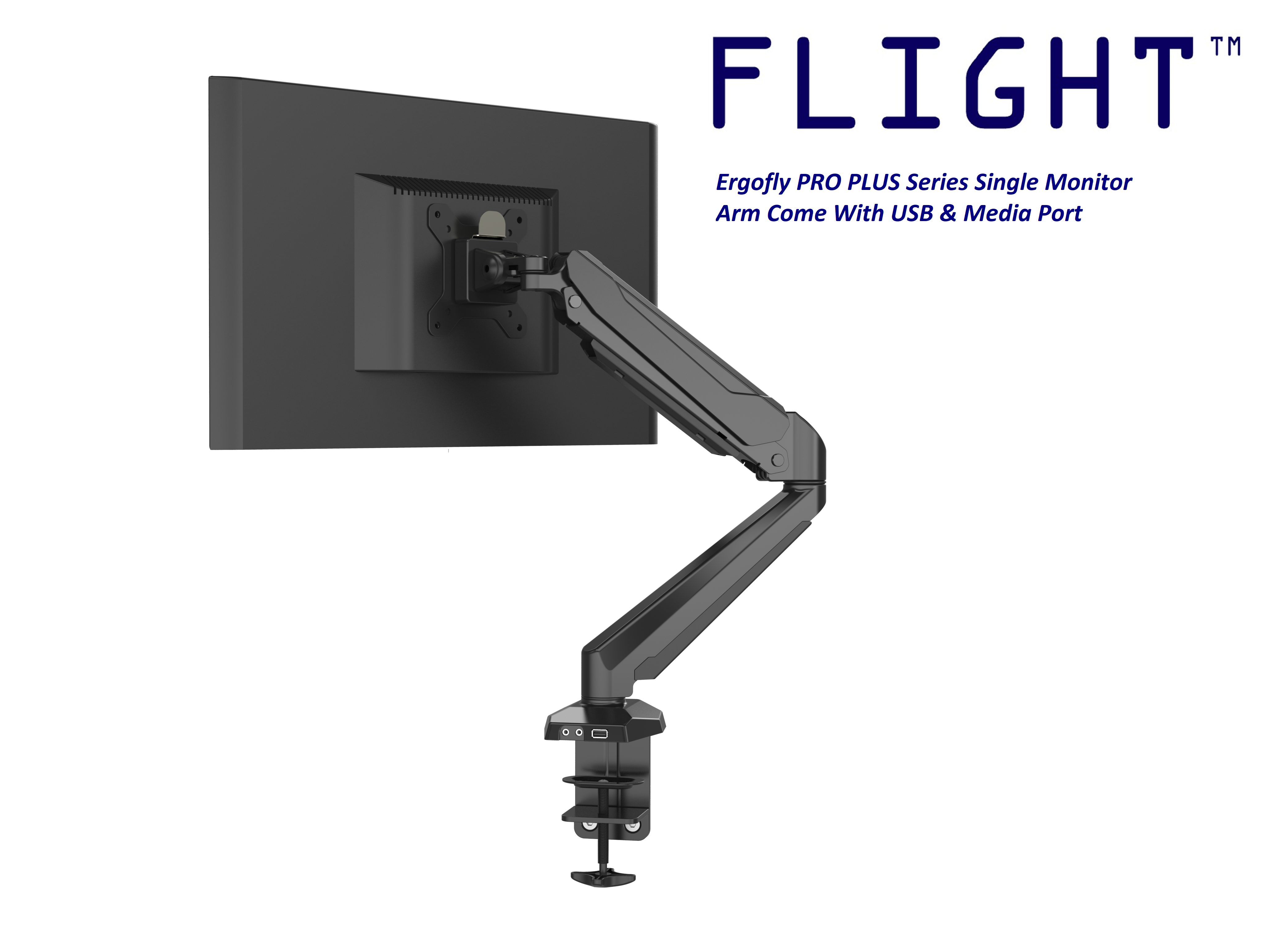 Flight™ Single Ergofly PRO PLUS Monitor Arm LCD Arm Monitor Mount Vesa