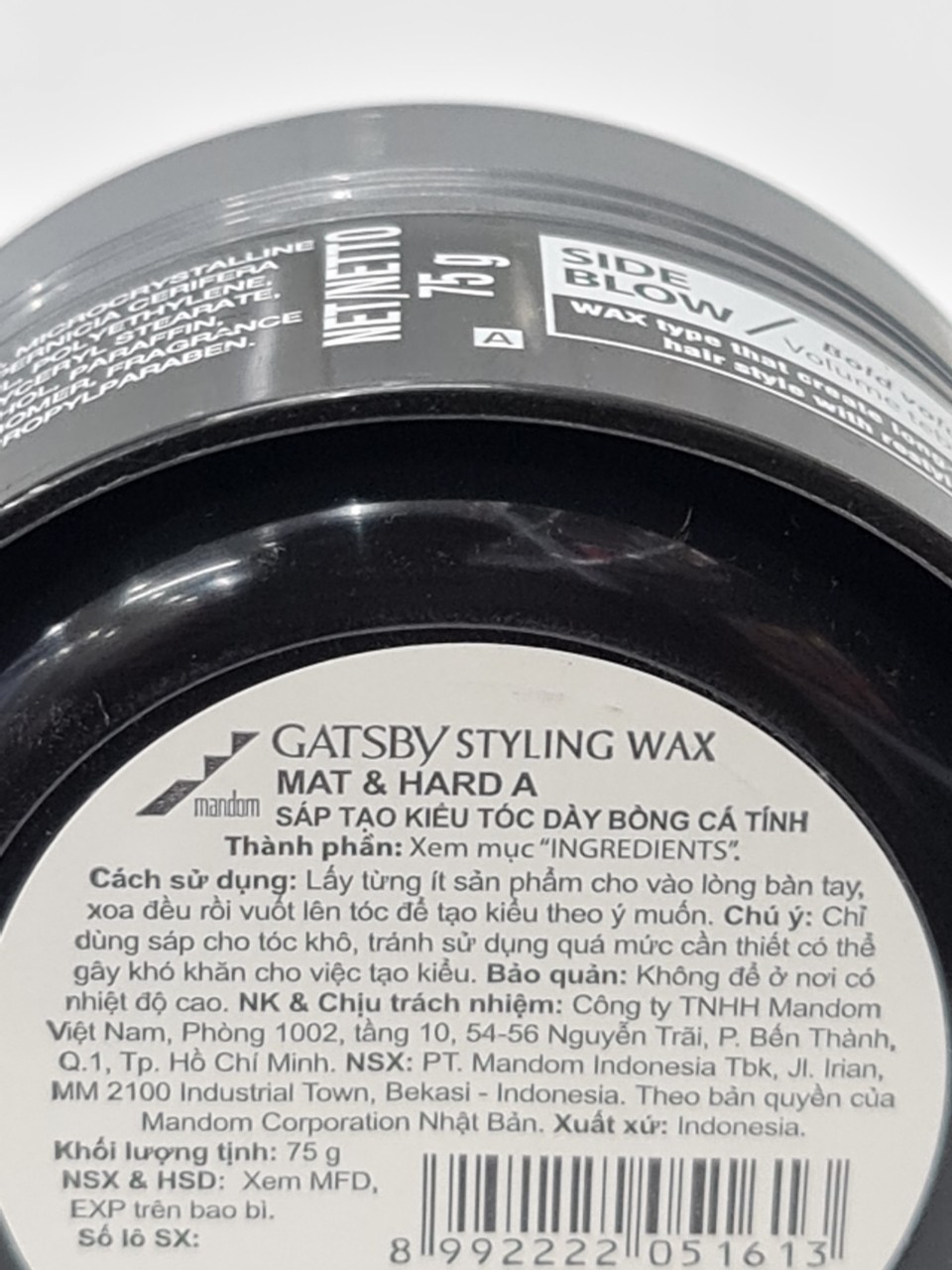 Wax Tạo Kiểu Tóc Nam Gatsby 75g