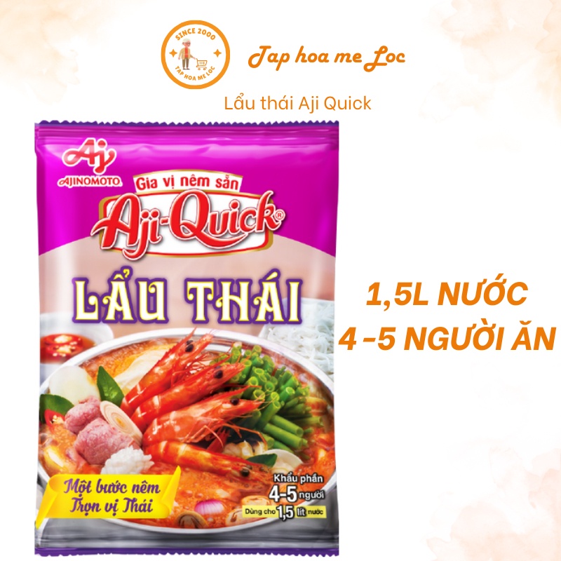 Gia vị Lẩu thái Aj quick, gia vị nêm sẵn Aj quick gói 55g tiện dụng