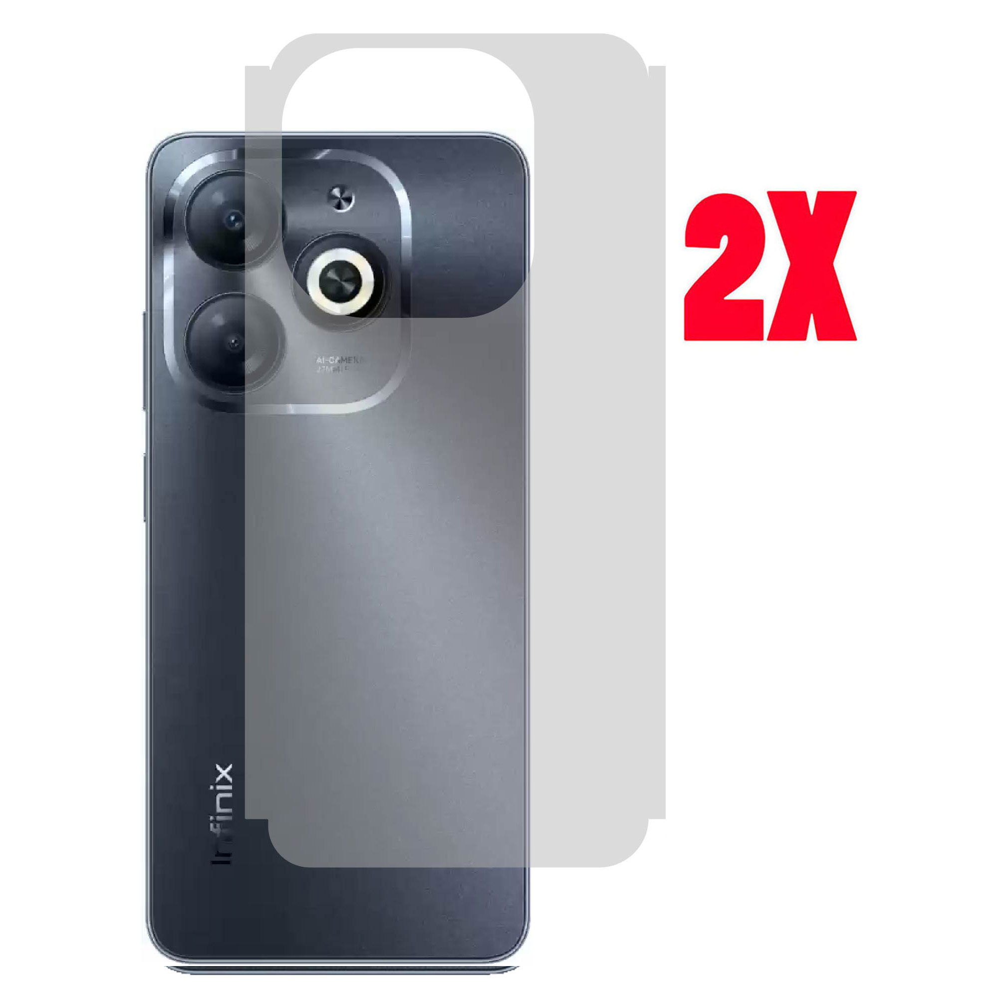 Infinix Smart 8 Pro Back Matte Protector Soft Skin Sheet Soft Film Protector - 2PCs For Smart 8 Pro