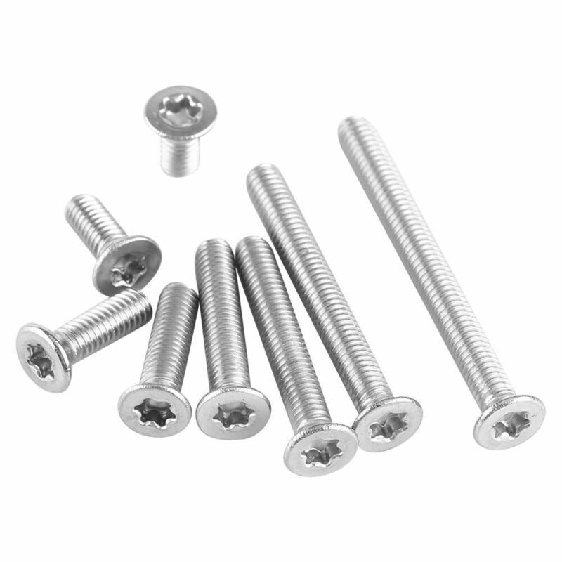 25/50pcs M2.5 M3 M4 304 A2 Stainless Steel Torx Screws Flat Head Countersunk Hex Sockets