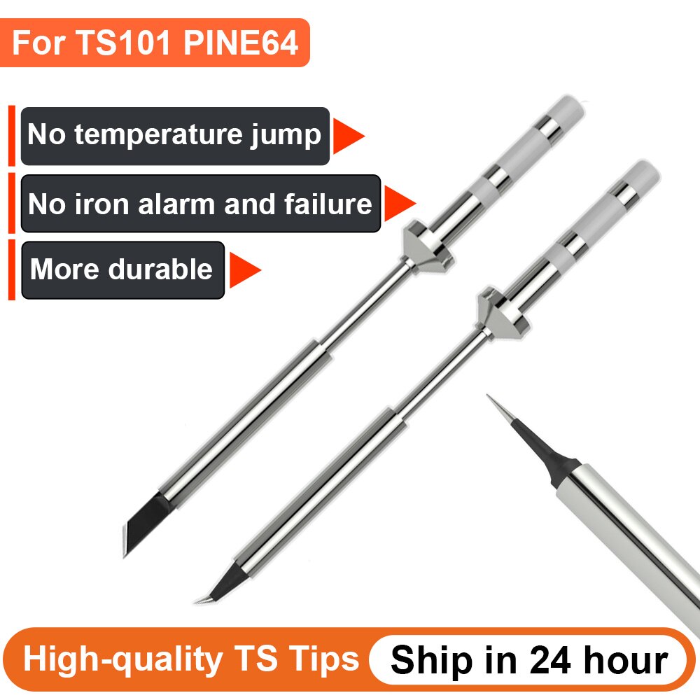 High-quality ts100 ts101 pine64 pinecil replacement solde iron tip quick heating stable temperature more durable ts-b2 bc2