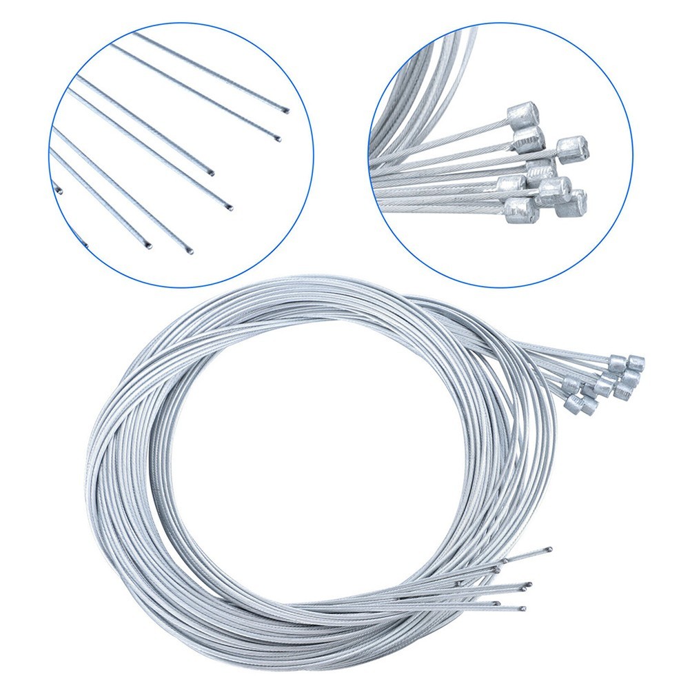 Silver Derailleur Cables 5pcs Inner Cable Wire Kit Stainless Steel Bicycle Shift
