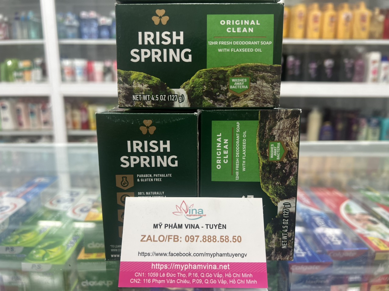 Xà phòng khử mùi Irish Spring Original Deodorant Soap 104.8g