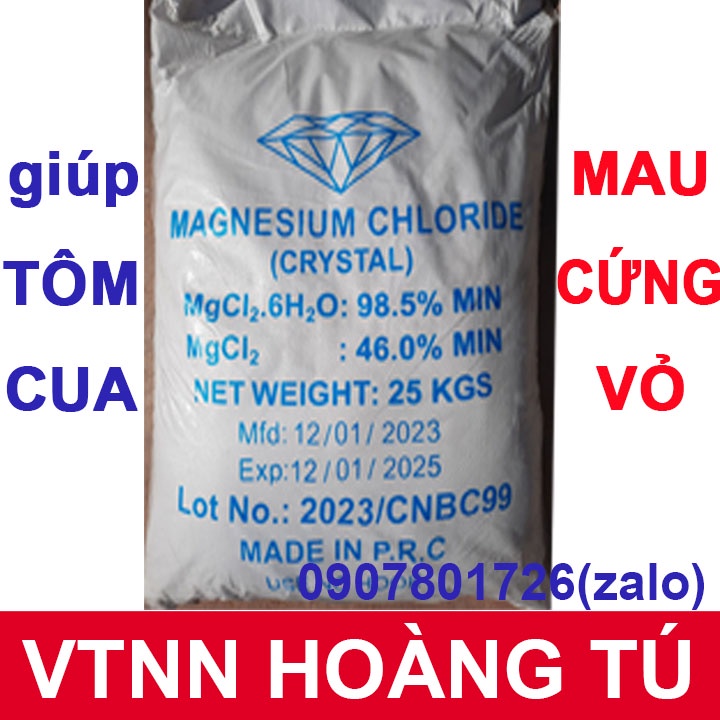 (Bao 25kg - 6,3/kg) Khoáng Magie Clorua - MgCl2 6H2O - gói 3kg