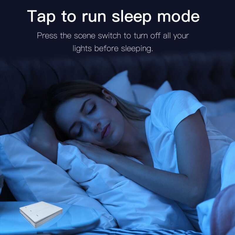 Tuya Zigbee Smart Switch 1/2/3 Gang Wireless Wall Push Button Scene Switch Battery Powered Smart Home Smart Life Remote Control