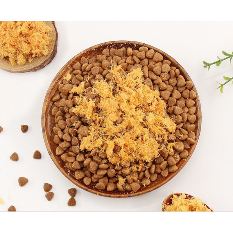 Chà bông gà cho chó mèo Captain 500g (dùng để trộn cơm và hạt)