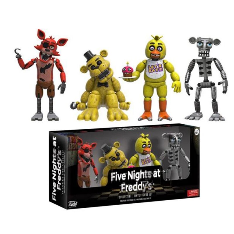 FNAF Five Nights Buy 8 Pcs Blocks Gift Game Figure FNAF Toy Figurine  Nightmare Chica Bonnie Foxy Golden Bonnie Bear Figures Gift