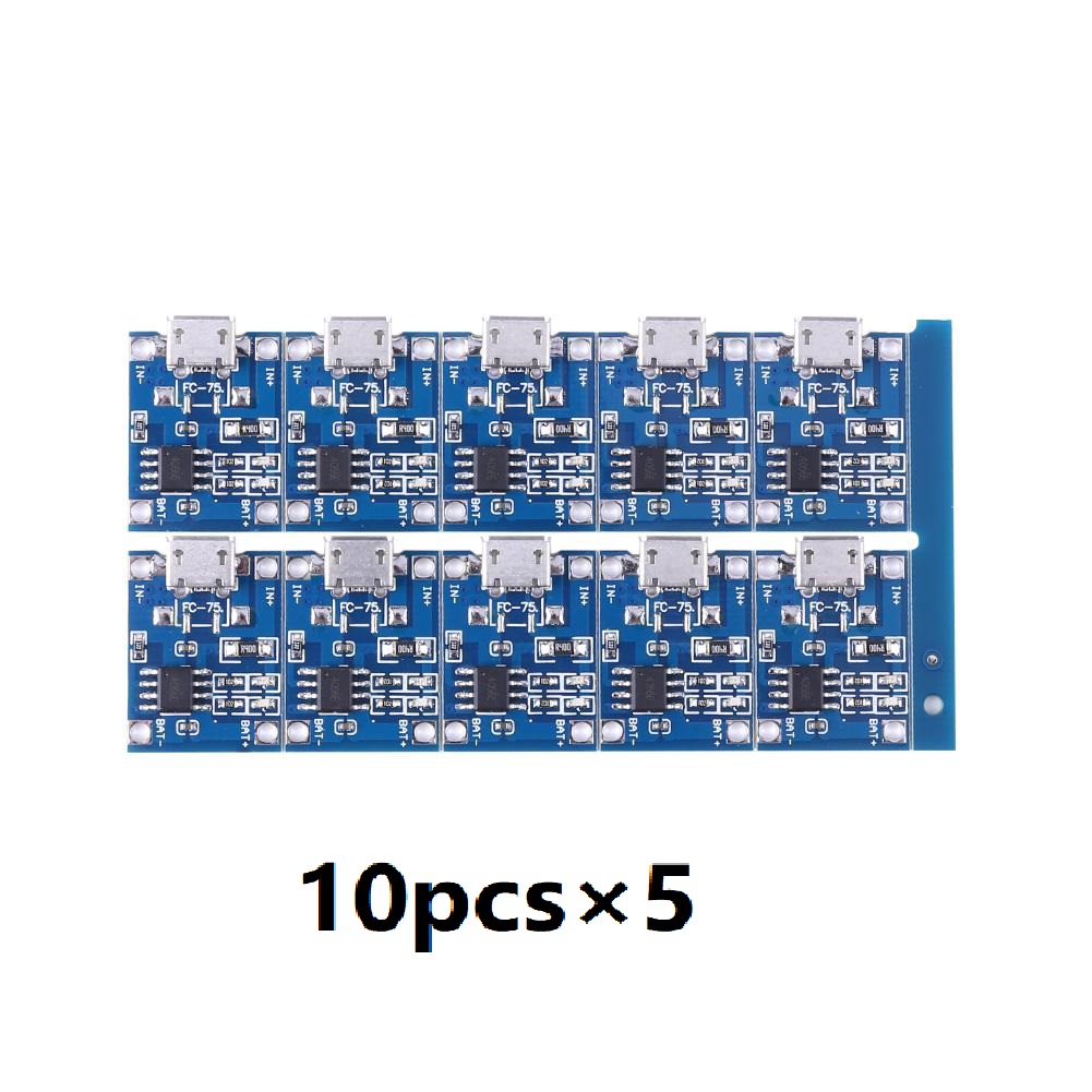 Zalati 10x Lithium-Batterie-Lademodul 1A – Micro-USB, Mit Schutzschaltung Für 3,7V