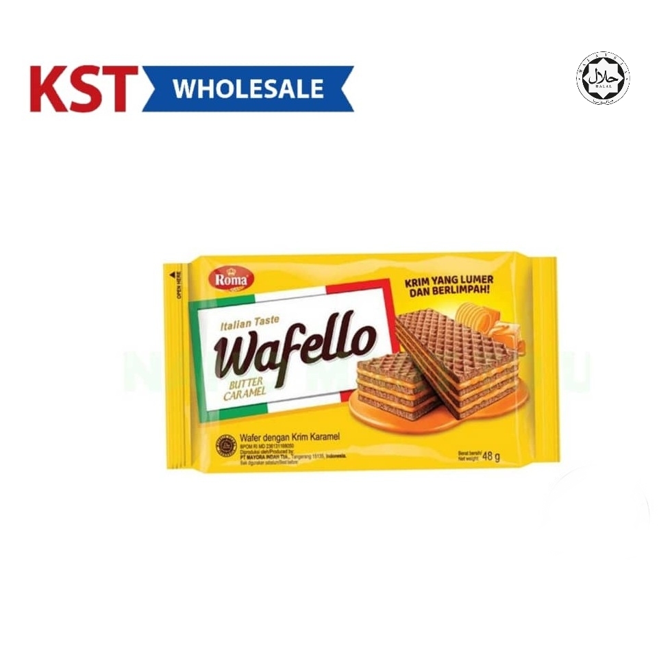 Roma Wafello Butter Caramel Wafer 48g x 10's | Lazada