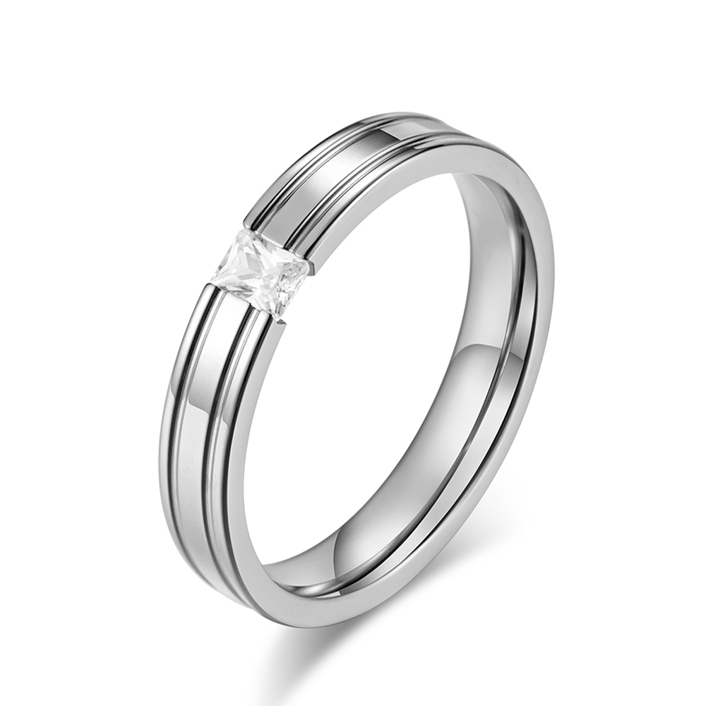 Nhẫn tình nhân giá 1 đôi đá cubic NC89 nhẫn đôi titan