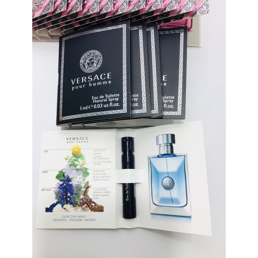 Mẫu thử Vial Nước hoa Versace các mùi