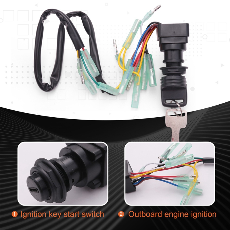 Ignition switch key assy for outboard motor control box 703-82510-43-00