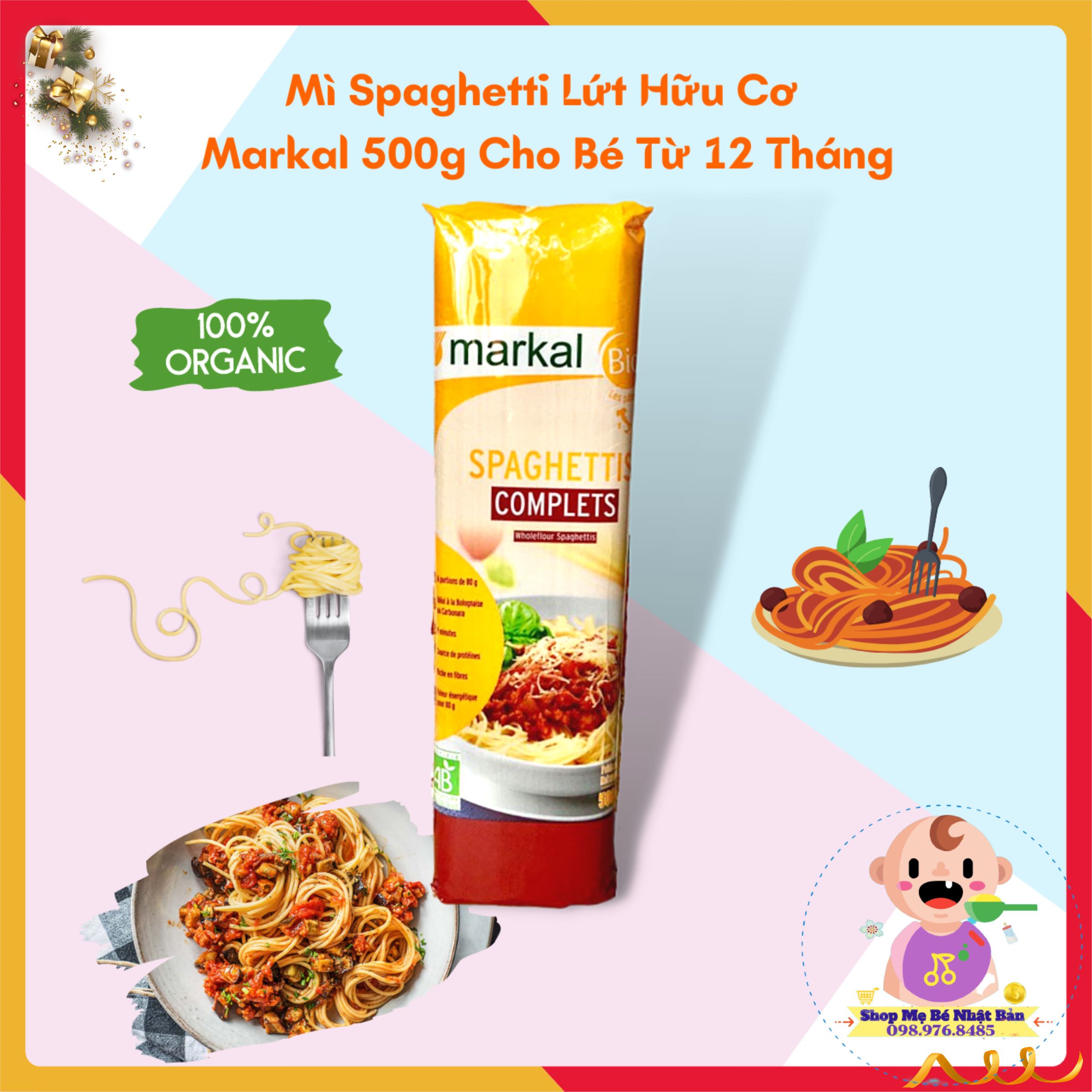 Mì Nui Hữu Cơ Markal 500g