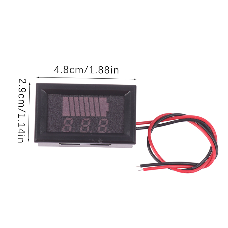 Car Battery Charge Level Indicator 12V 24V 36V 48V 60V Lithium Battery Capacity Meter Tester Blue Display LED Tester Voltmeter BOLA. 