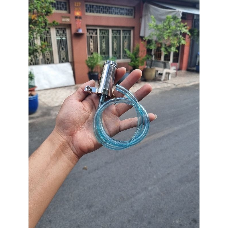 Bình dầu nhôm cnc kèm dây dầu