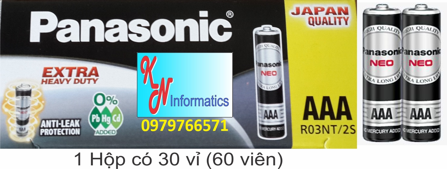 Panasonic AAA battery (black)-1/2/3/4/5 PCs 30 packs (60 PCs)-r03nt/2s-authentic-made in Indonesia