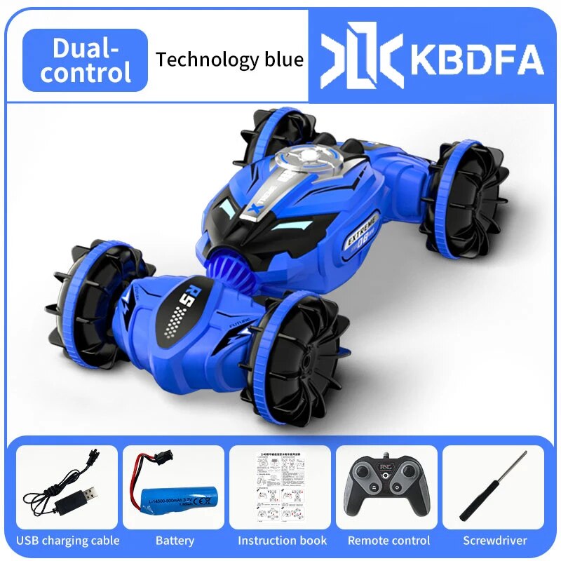 Twist Double-Sided Four-Wheel Drive Stunt Car Amphibious Electric Gesture Induction Climbing Remote Control Car Children's Toy
