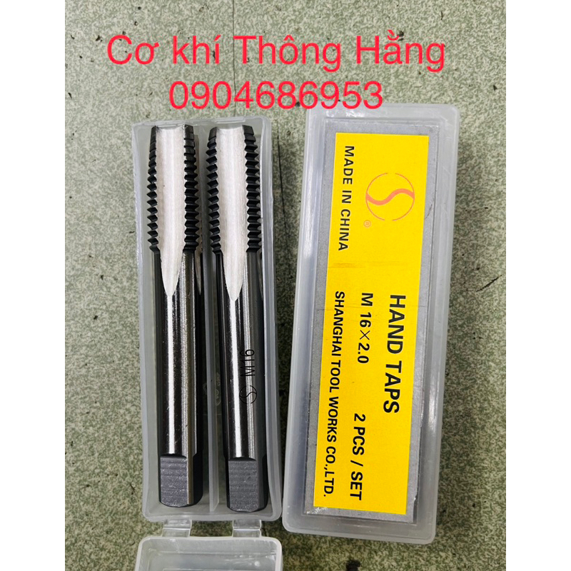 Mũi taro tay M10-M20 đủ bước ren chuyên taro ren trong, hàng Thượng Hải chính hãng