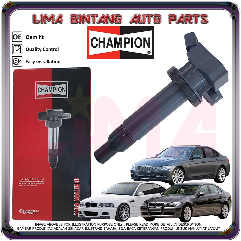 Bmw 3 Series E46 E90 F30 Ignition Coils , Plug Coil CHAMPION *Original