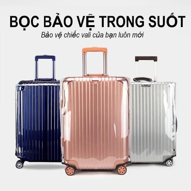 Vỏ bọc vali trong suốt item bảo vệ vali khỏi bụi bẩn và trầy xước