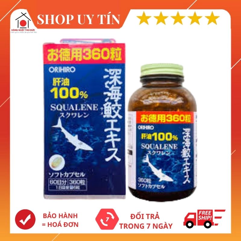 Viên uống sụn vi cá mập squalene orihio 360 viên nhật bản - hàng chuẩn nhật tại shop hàng nhật thủ đức